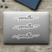 Sticker Nom manuscrit Monogramme Brush Script Squgly