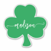 Sticker Nom manuscrit Shamrock vert (Devant)
