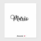 Sticker Nom Mario - Calligraphie manuscrite (Feuille)