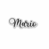 Sticker Nom Mario - Calligraphie manuscrite (Devant)