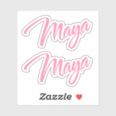 Sticker Nom maya x2 (Feuille)