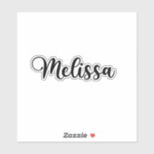 Sticker Nom Melissa - Calligraphie manuscrite (Feuille)