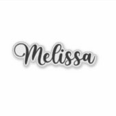Sticker Nom Melissa - Calligraphie manuscrite (Devant)