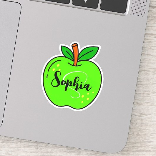 Sticker Nom mignon personnalisé & monogramme | Professeur