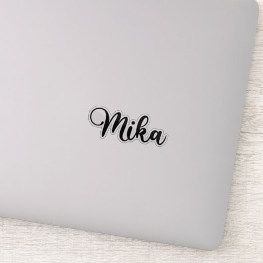 Sticker Nom Mika - Calligraphie manuscrite (Détail)