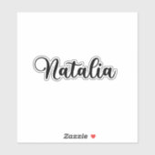Sticker Nom Natalia - Calligraphie manuscrite (Feuille)
