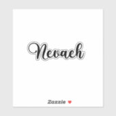 Sticker Nom Nevaeh - Calligraphie manuscrite (Feuille)