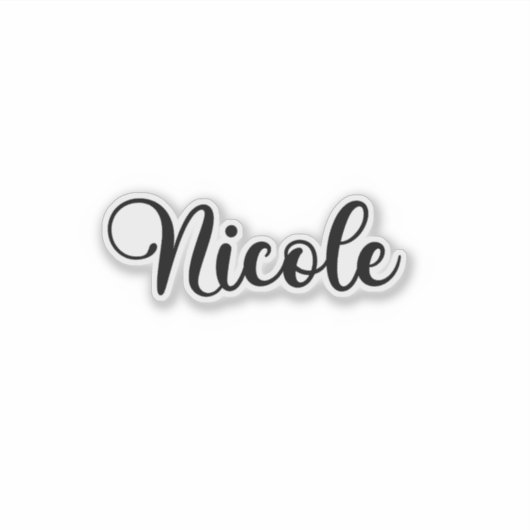 Sticker Nom Nicole - Calligraphie manuscrite (Devant)