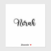 Sticker Nom Norah - Calligraphie manuscrite (Feuille)