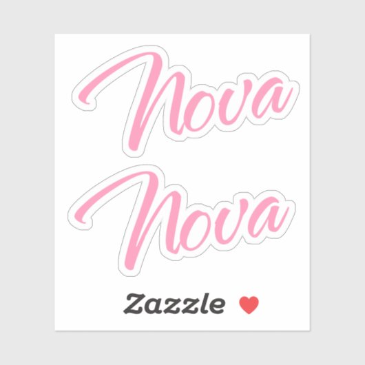 Sticker Nom Nova x 2 vinyle (Feuille)