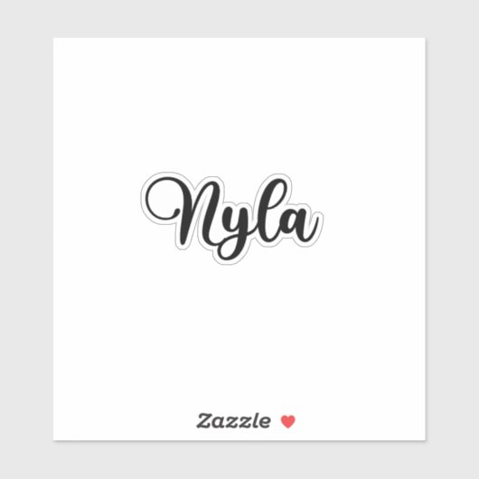 Sticker Nom Nyla - Calligraphie manuscrite (Feuille)