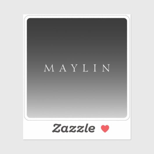 Sticker Nom ou mot classique | Gris dégradé (Feuille)