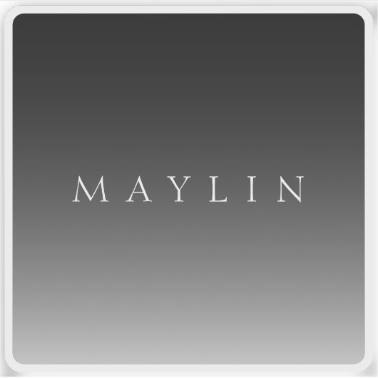 Sticker Nom ou mot classique | Gris dégradé (Devant)