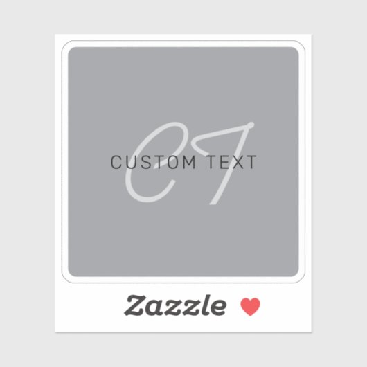 Sticker Nom ou salutation modifiable | Gris noir et foncé (Feuille)