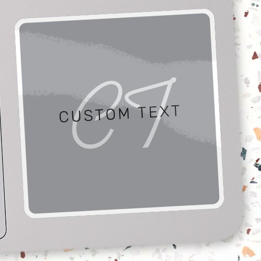 Sticker Nom ou salutation modifiable | Gris noir et foncé