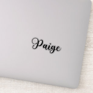 Sticker Nom Paige - Calligraphie manuscrite