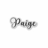 Sticker Nom Paige - Calligraphie manuscrite (Devant)