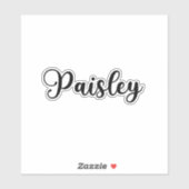 Sticker Nom Paisley - Calligraphie manuscrite (Feuille)