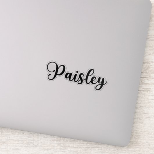 Sticker Nom Paisley - Calligraphie manuscrite (Détail)