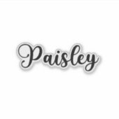 Sticker Nom Paisley - Calligraphie manuscrite (Devant)