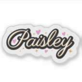Sticker Nom Paisley jolie conception (Devant)