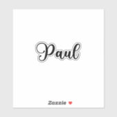Sticker Nom Paul - Calligraphie manuscrite (Feuille)