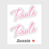 Sticker Nom Paula x2 (Feuille)
