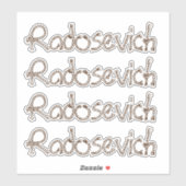 Sticker Nom personnalisé (Feuille)