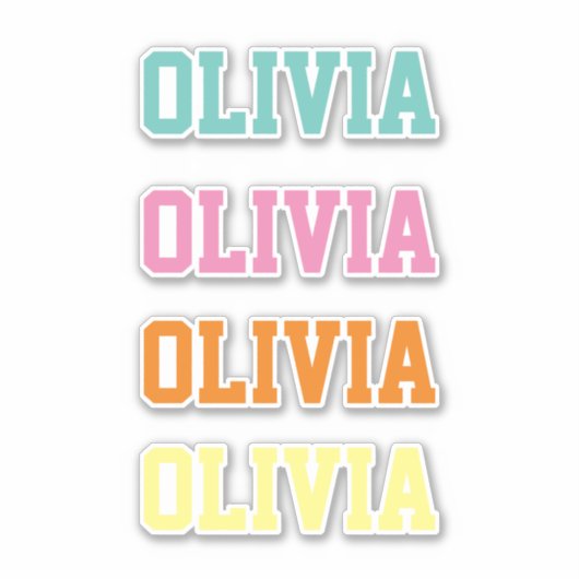 Sticker Nom personnalisé (Devant)