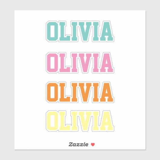 Sticker Nom personnalisé (Feuille)