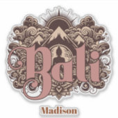 Sticker Nom personnalisé Bali (Devant)