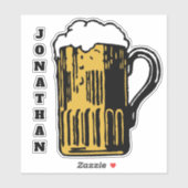 Sticker Nom personnalisé BEER (Feuille)