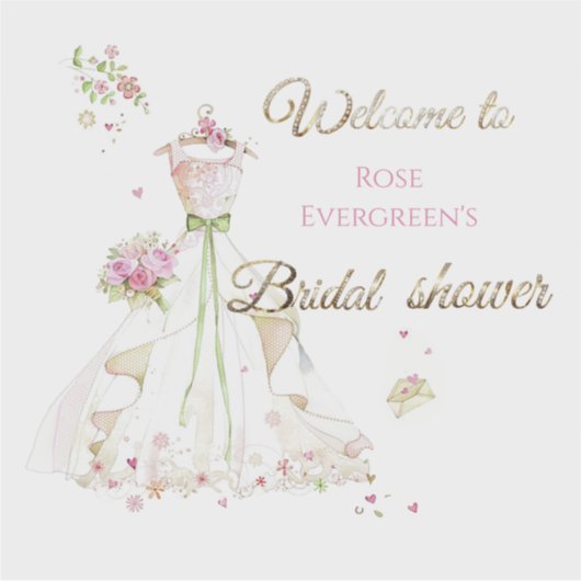 Sticker Nom personnalisé Blushing Bride in Bloom Bride to  (Devant)