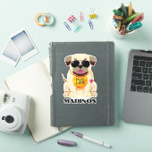 Sticker Nom personnalisé carlin Life (Couverture iPad)