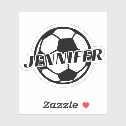 STICKER NOM PERSONNALISÉ DE LA FILLE DE FOOTBALL (Feuille)