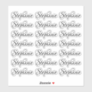 Sticker Nom personnalisé du script moderne