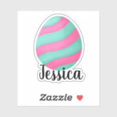 STICKER NOM PERSONNALISÉ EASTER EGG (Feuille)