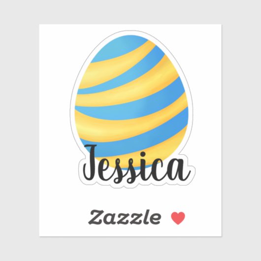 STICKER NOM PERSONNALISÉ EASTER EGG (Feuille)