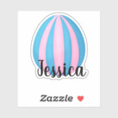 STICKER NOM PERSONNALISÉ EASTER EGG (Feuille)