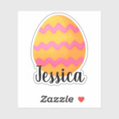 STICKER NOM PERSONNALISÉ EASTER EGG (Feuille)
