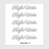 Sticker Nom personnalisé écriture élégante manuscrite (Feuille)