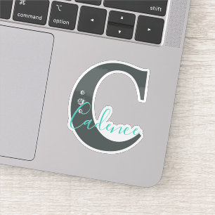 Sticker Nom personnalisé élégant avec faux diamants