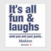 Sticker Nom personnalisé FUN & LAUGHS (Feuille)