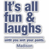 Sticker Nom personnalisé FUN & LAUGHS (Devant)