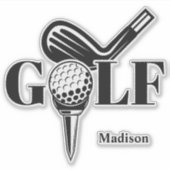 Sticker Nom personnalisé Golf (Devant)