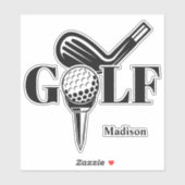 Sticker Nom personnalisé Golf (Feuille)