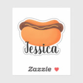 STICKER NOM PERSONNALISÉ HOTDOG (Feuille)