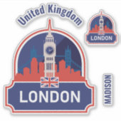 Sticker Nom personnalisé Londres (Devant)
