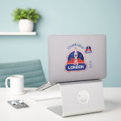 Sticker Nom personnalisé Londres (Ordinateur portable sur le bureau)