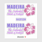 Sticker Nom personnalisé Madeira (Feuille)